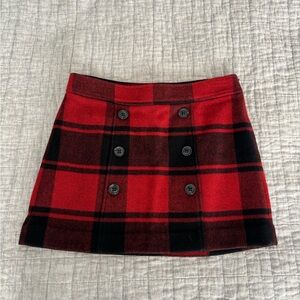 GAP Red and Black Plaid Mini Skirt
